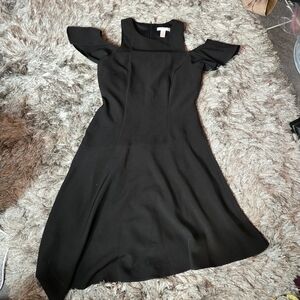 London Times Elegant Black Asymmetrical Dress